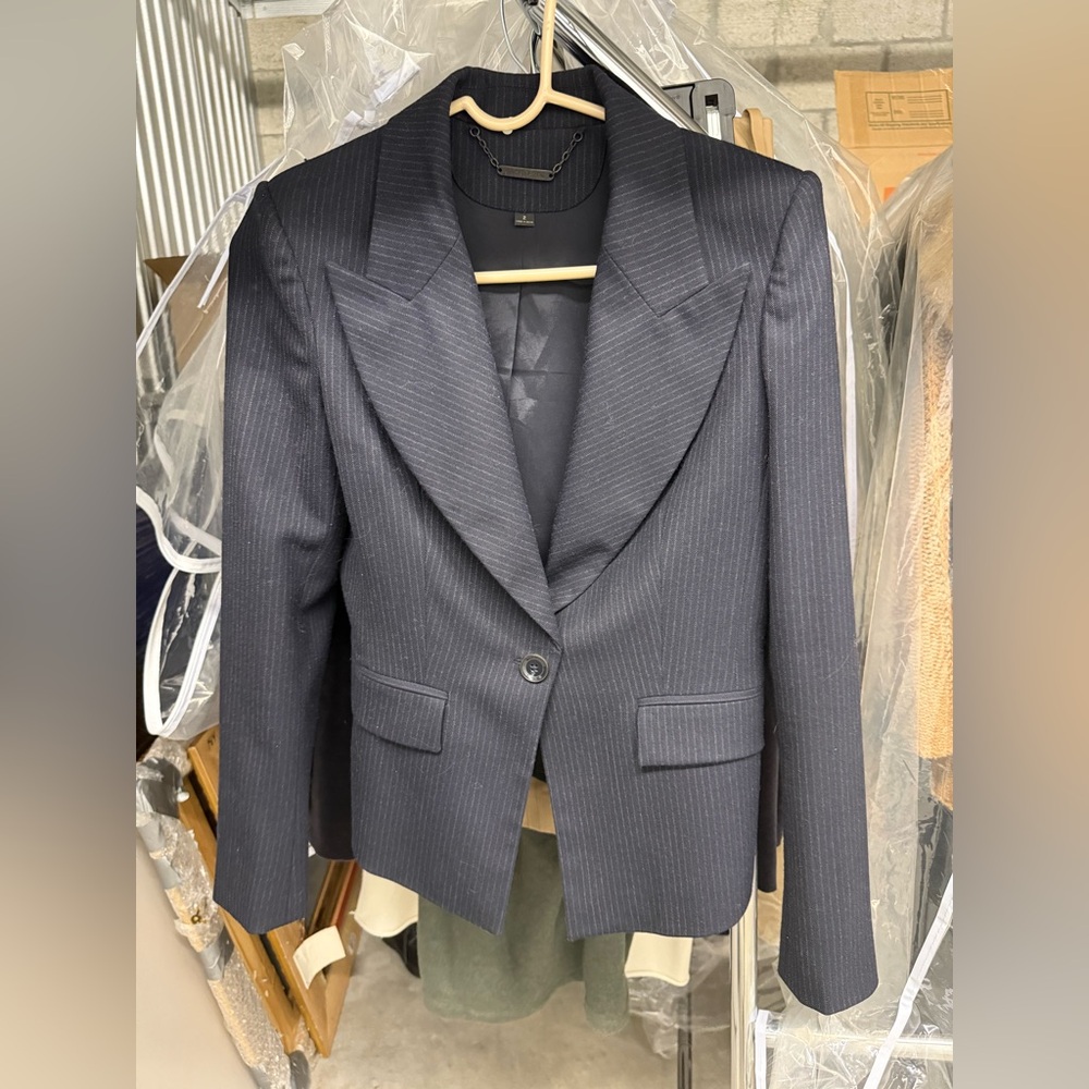 Rachel Zoe Navy Pinstripe Blazer